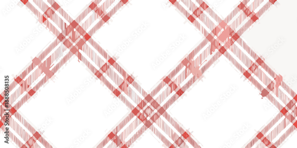 Fototapeta premium Red and white checkered pattern fills the entire frame of the image
