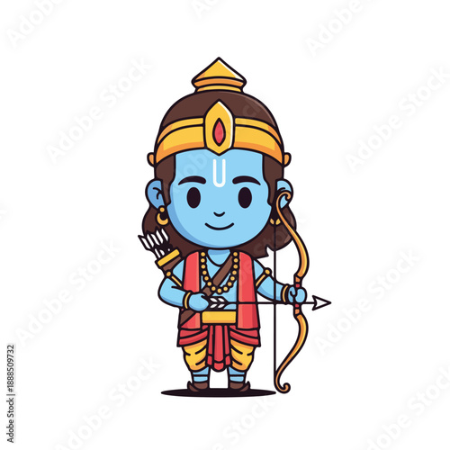 Child Krishna Archetype Statue with Bow and Arrow