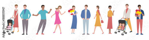 Set of people vector illustration