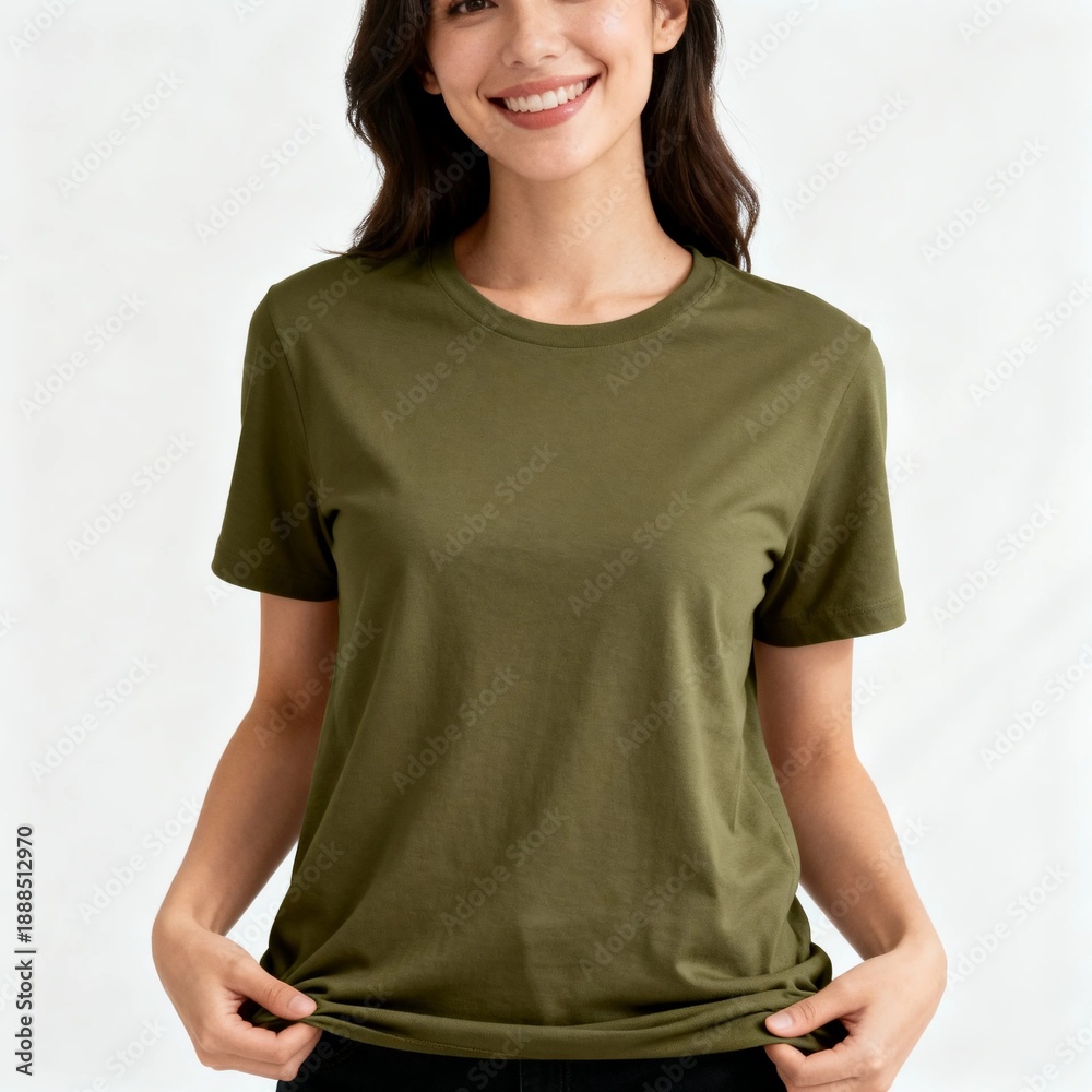 Obraz premium Modern T-Shirt Mockup with Diverse Models