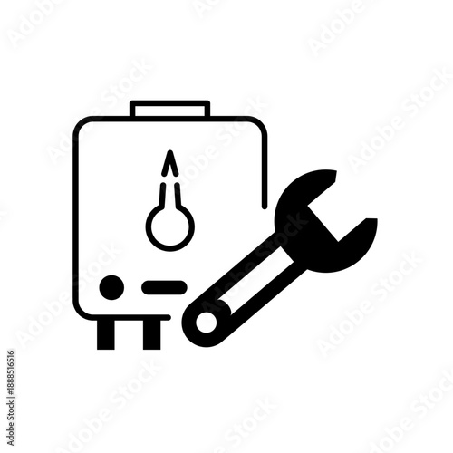 給湯器のメンテナンスをイメージしたアイコン