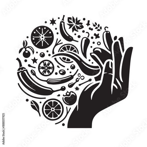 Black taste Silhouette Silhouette Vector, High Quality Illustration on White Background