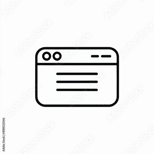 Clear outline website menu icon, signifying navigation and access to site content for web design.