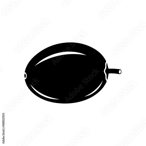 Modern black oval mirror isolated on white background, Vector