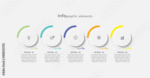 Presentation business abstract background infographic template colorful