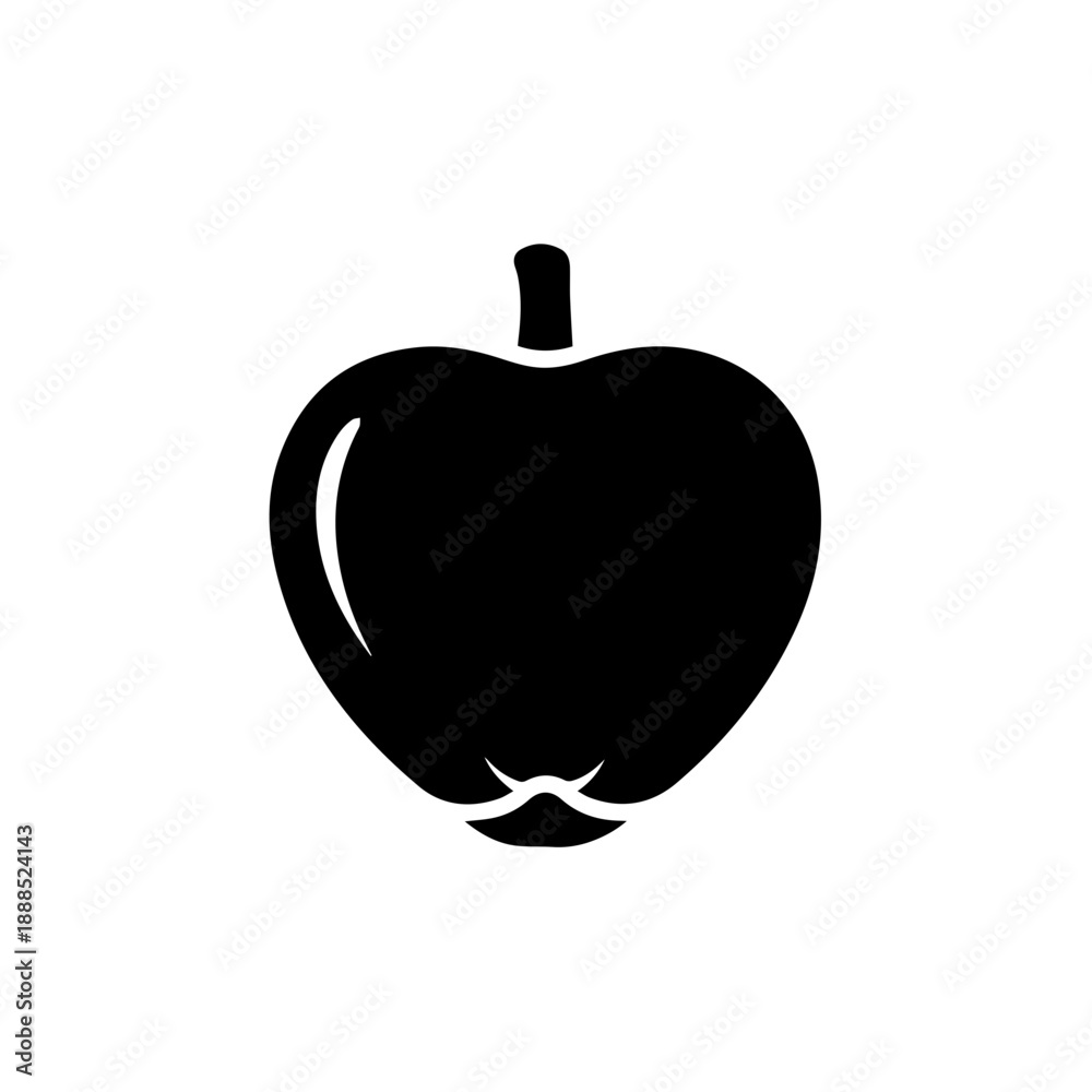 Obraz premium Black heart shape isolated on white background, Vector