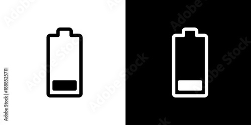 ローバッテリー・低残量のアイコン（ベクター）