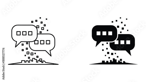 Communication and messaging concept with speech bubbles