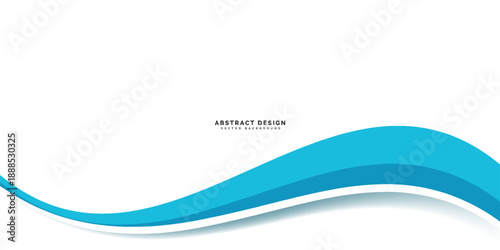 Blue Abstract Wave Design With Curved Ribbons For Modern Branding And Marketing Background