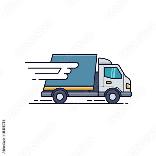 Delivery Truck in Motion