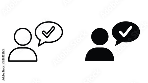 User approved message icon set