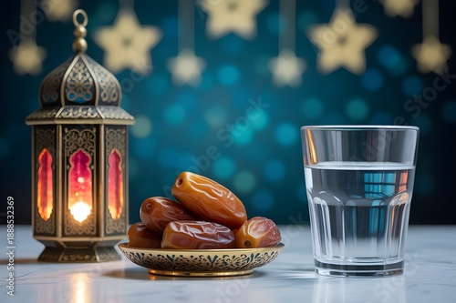 Dates and water for Ramzan Iftar – Traditional Islamic Fasting Food