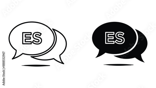 Español language chat bubbles icon