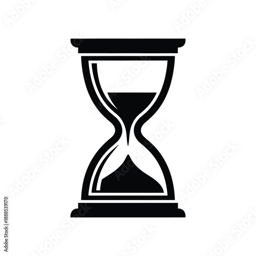 Minimalist Hourglass Icon Vector