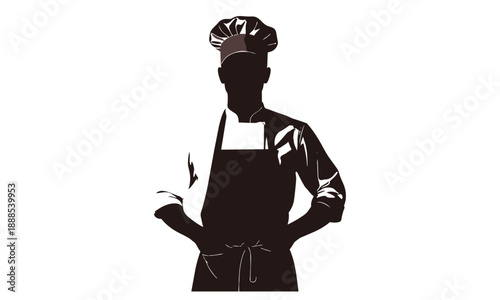 シルエット【コックさん】