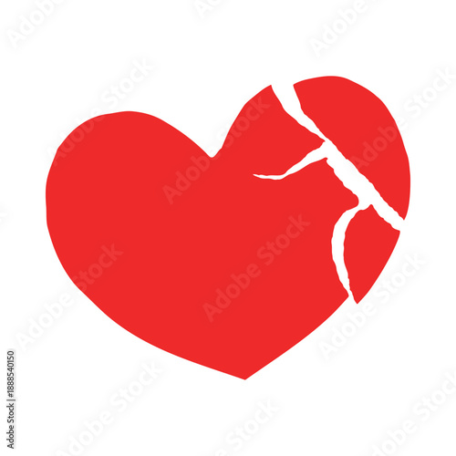 壊れたハートのイラスト素材｜失恋や悲しみの表現