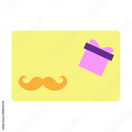 Barber Gift Card Vector Flat Icon Design