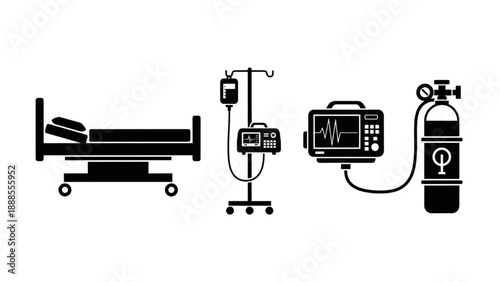 Medical equipment for patient care and treatment in hospital
