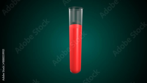 Blood sample anatomy. 3d illustrations