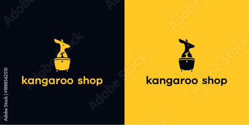 kangaroo shop logo kombination