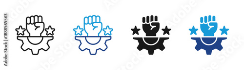 Determination icon set multiple style collection