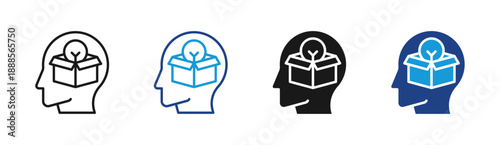 Innovation Idea icon set multiple style collection