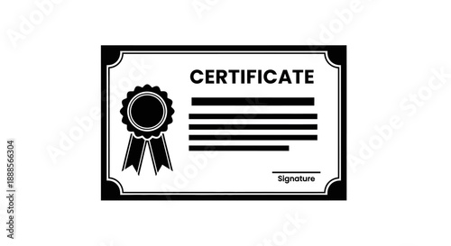 Certificate Award Document with Seal and Signature Space.