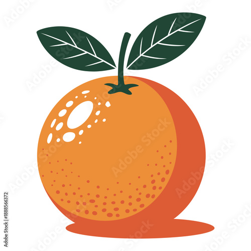 Fresh citrus orange vector with green leaf and transparent background in creative template design style with realistic fruit peel design 183c