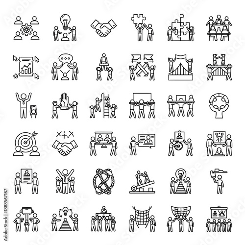 Professional Business Strategy, Planning and Growth Icons