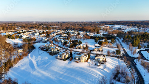 Quadro su tela A single-family house community in Garnet Valley, Delaware county, suburb of Phi