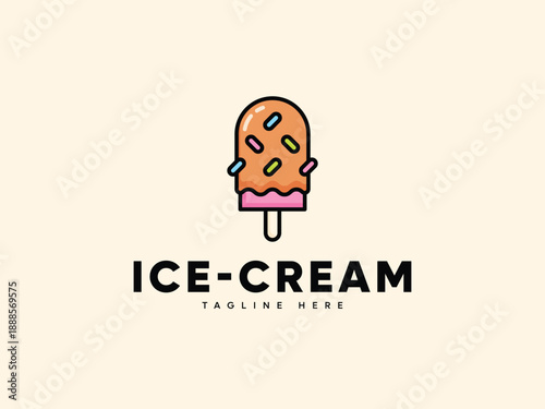 Ice Cream Illustration Logo