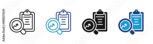 Site Audit icon set multiple style collection