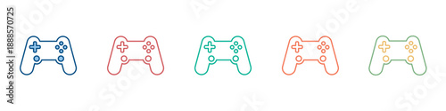 Joystick Icon Set Multiple Style Collection 