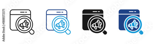 Seo Audit icon set multiple style collection