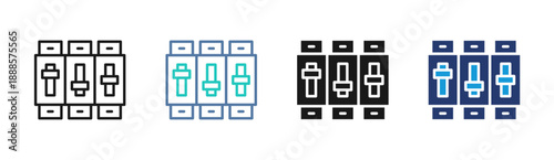 Fuse Panel icon set multiple style collection