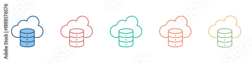Database Icon Set Multiple Style Collection 