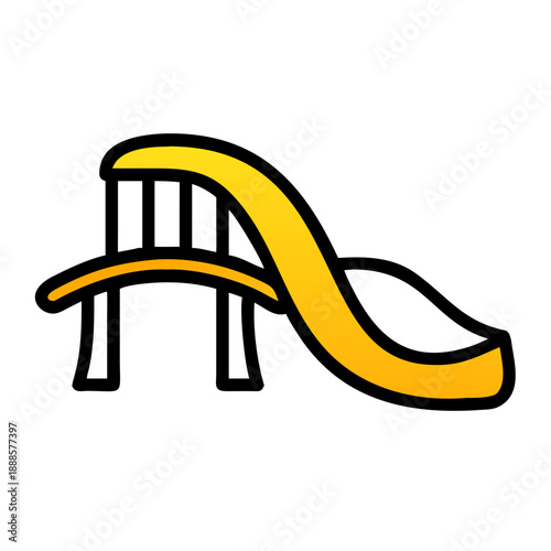 Playground Slide: A bright and inviting playground slide, designed for endless hours of fun and adventure, perfect for children to explore and enjoy.