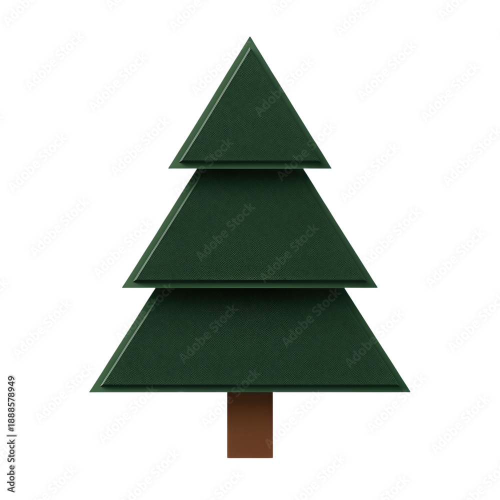 Fototapeta premium Layered geometric Christmas tree design