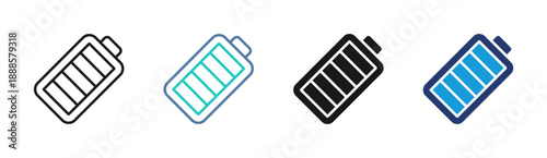 Battery Power icon set multiple style collection