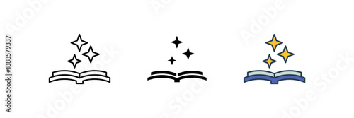 knowledge icon. Line, solid and filled outline colorful version, outline and filled vector sign. Idea Symbol, logo illustration. Vector graphics