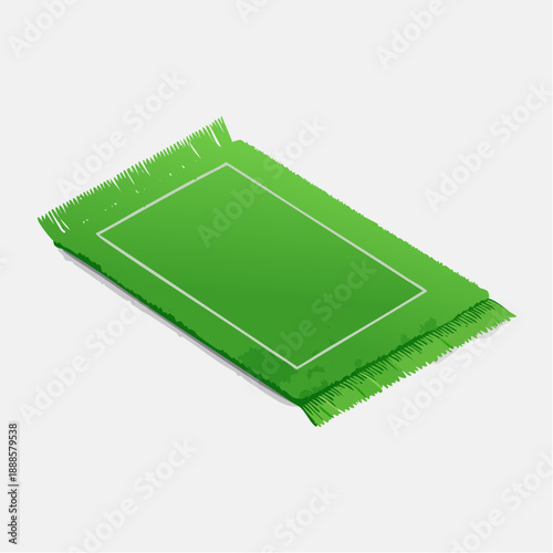 3d vector muslim prayer rug or prayer mat, ramadan concept.