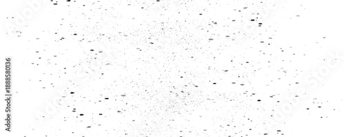 Grunge texture of a rough surface dotted with dots of different sizes. A simple background with noise, grit and dirt. Vector illustration. Overlay template.