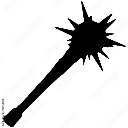 Menacing spiked club for defense or intimidation purposes
