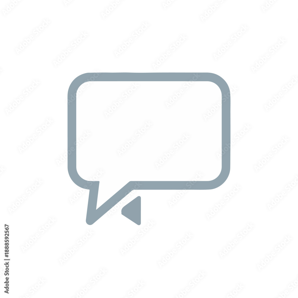 Fototapeta premium Chat Bubble Icon with Tail