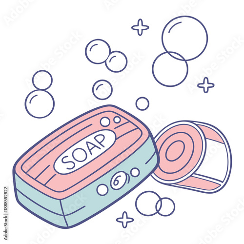Colorful Soap Hygiene Icon