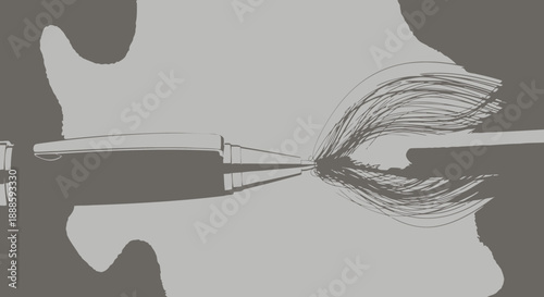 black and white pencil on paper illustration