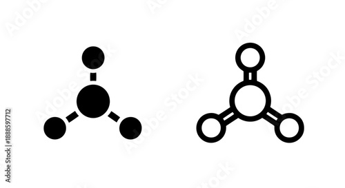 Molecular Structure Icons: Abstract Chemical Bonds and Atoms