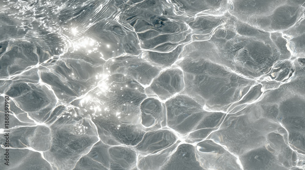 Obraz premium Water texture with sun reflections on the water overlay effect for photo or mockup.