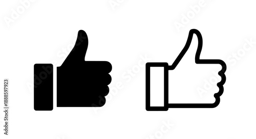 Thumbs Up Icon - Vector Graphic for Approval, Like, and Success