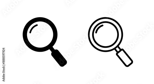 Magnifying Glass Symbol - Vector Art for Research and Exploration Concepts